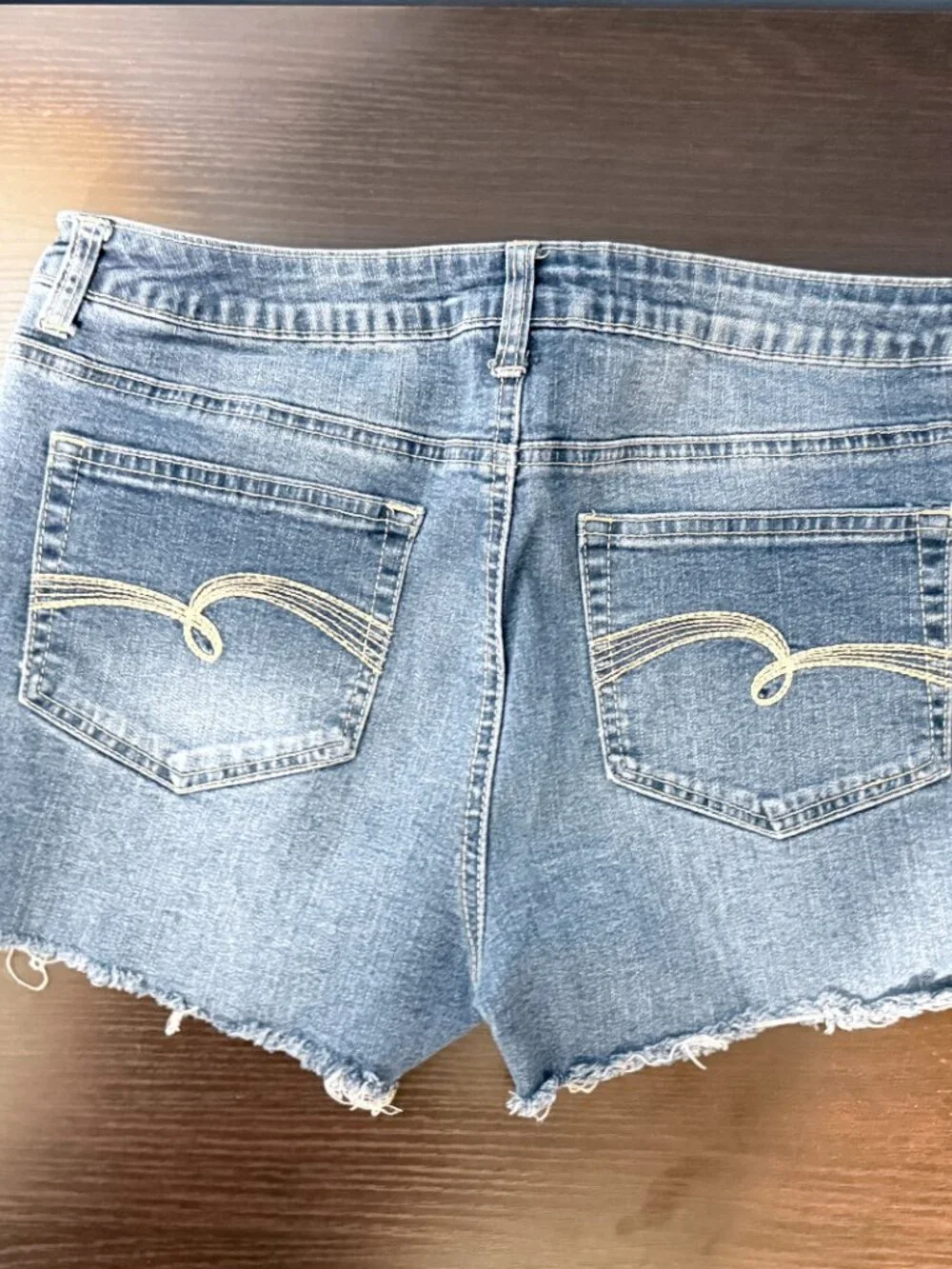 Justice Denim Jean Shorts Boots Cactus Wild & Free Star Patches Size 16 Plus